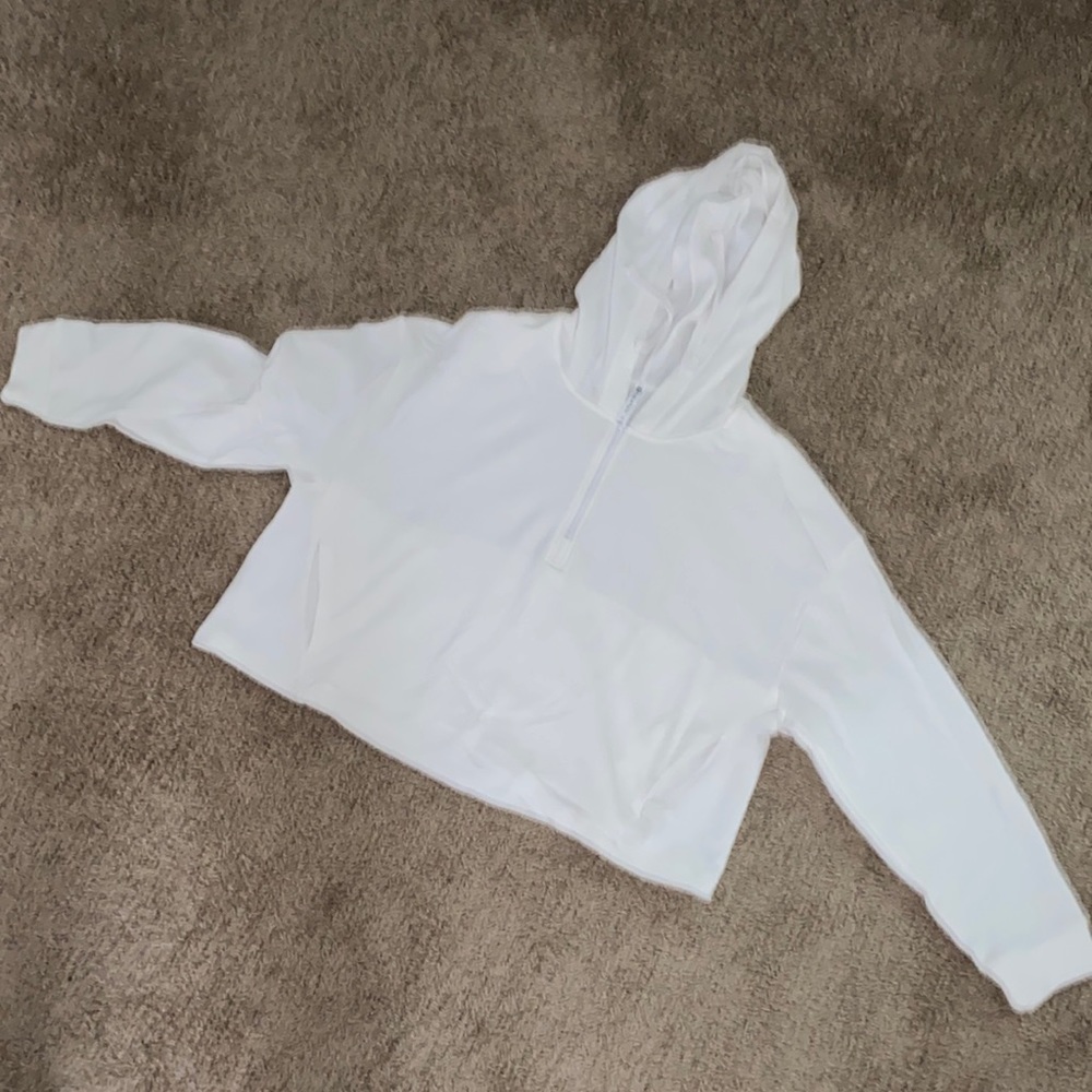 Fabletics White Cropped Hoodie